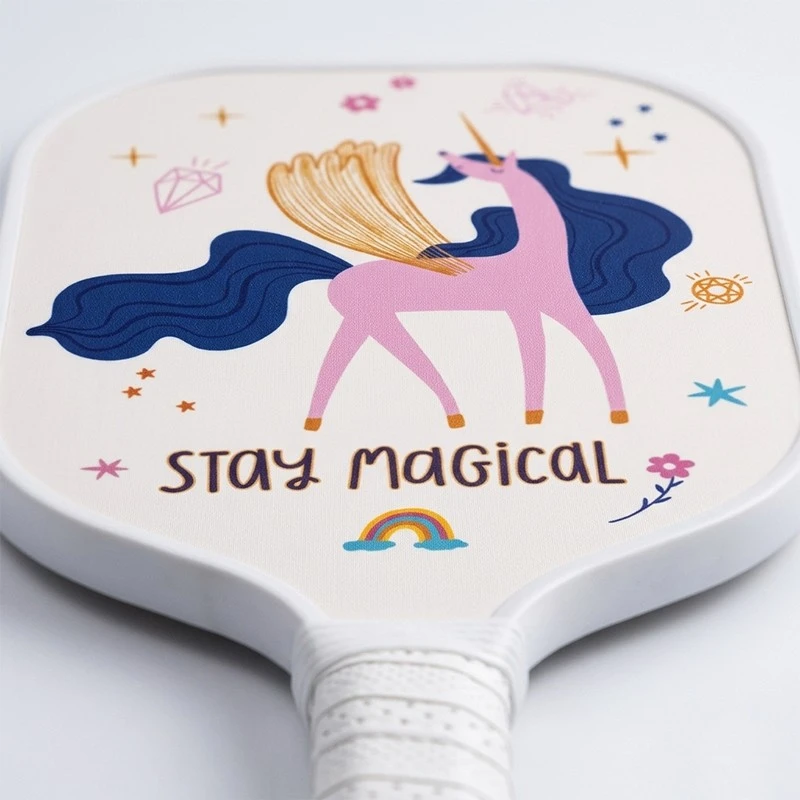 Moderate Friction, Gentle On Hands & Consistent Ball Control Mild Grit Surface Kids Pickleball Paddle price